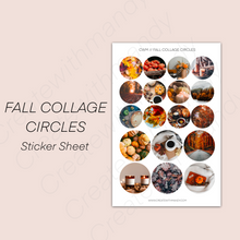 Load image into Gallery viewer, FALL COLLAGE CIRCLES Sticker Sheet
