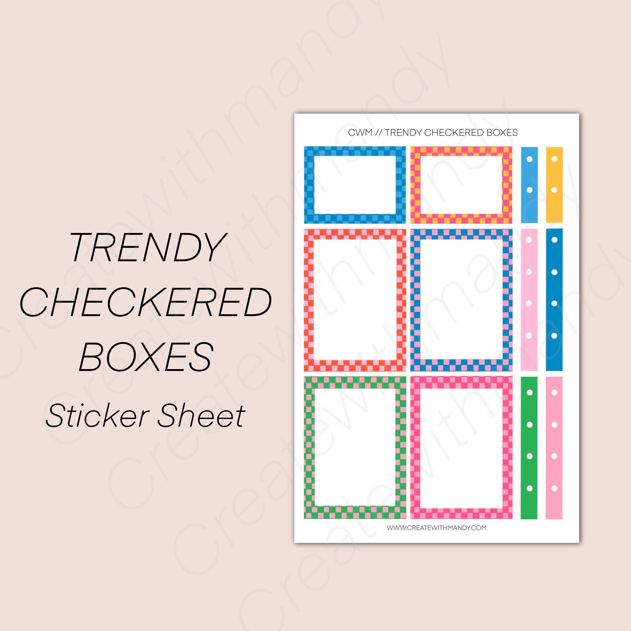 TRENDY CHECKERED BOXES – CreatewithMandy