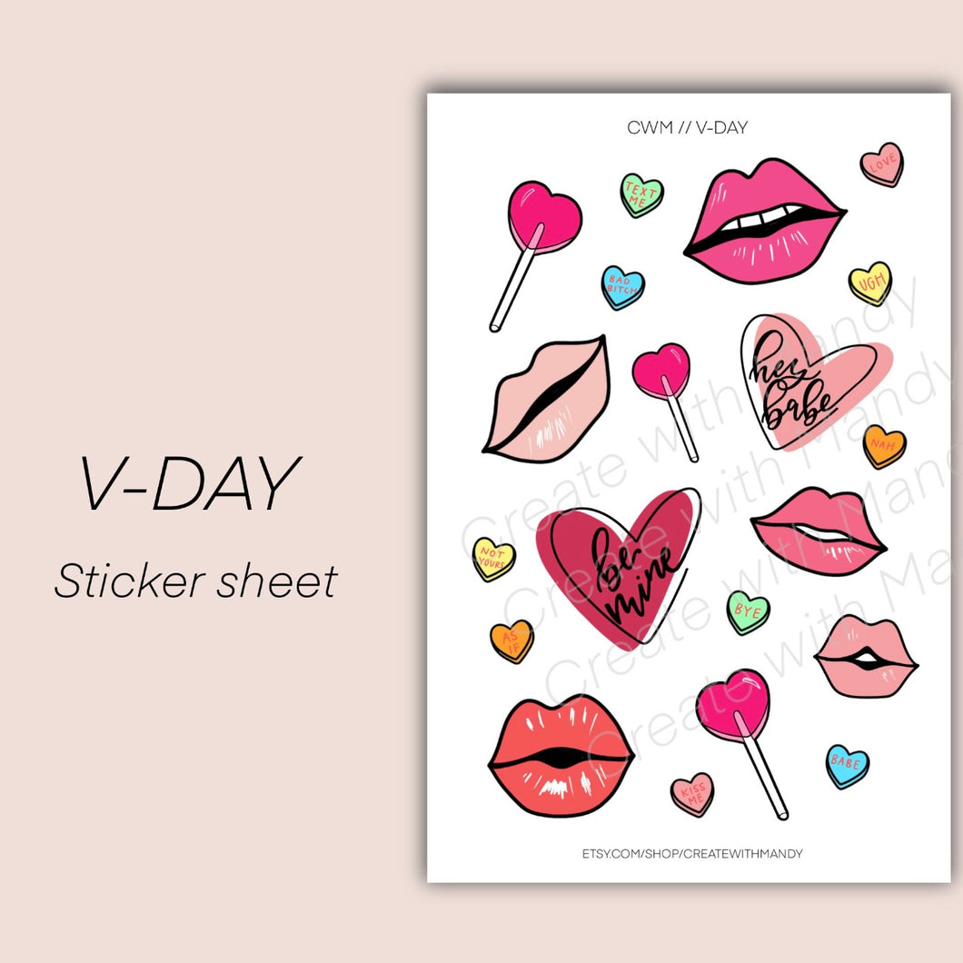 V-DAY Sticker Sheet