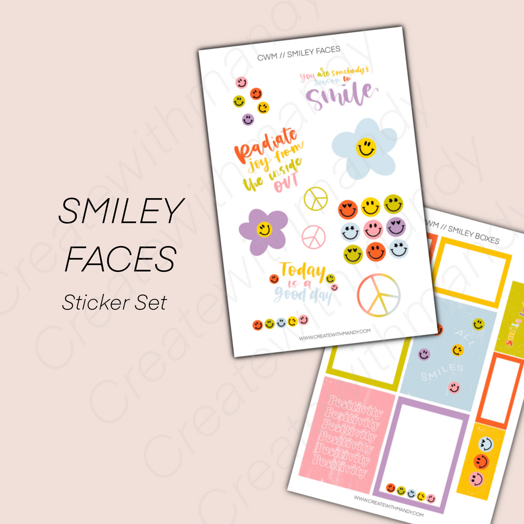 SMILEY FACES Sticker Set