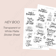 Load image into Gallery viewer, HEY BOO Sticker Sheet
