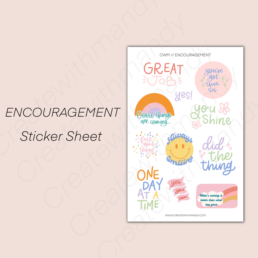 ENCOURAGEMENT Sticker Sheet