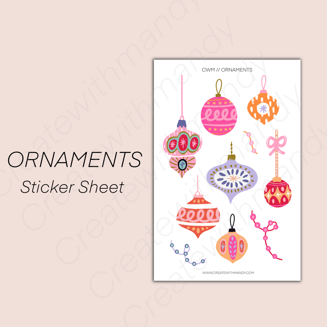 ORNAMENTS Stickers Sheet