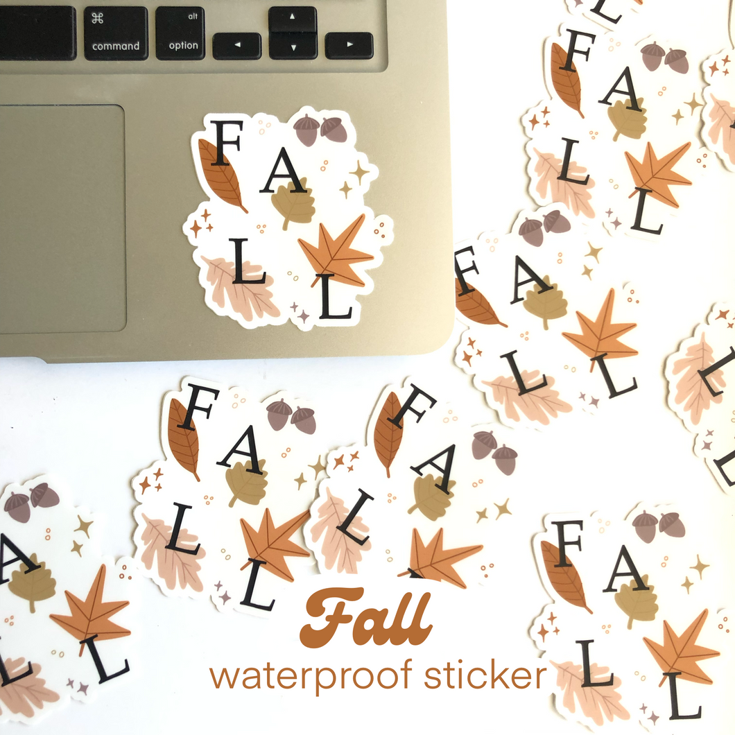 FALL Waterproof Die Cut Sticker
